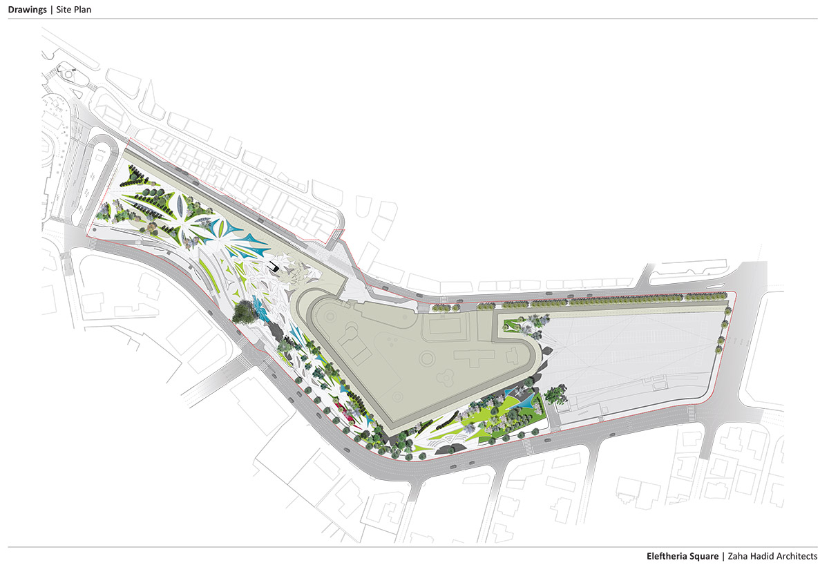 Zaha Hadid Architects designs urban park informed by fluid geometries opening the city's dry moat