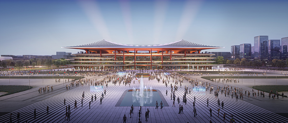 Zaha Hadid Architects designs Xi’an's new stadium that features garden terraces and open facades