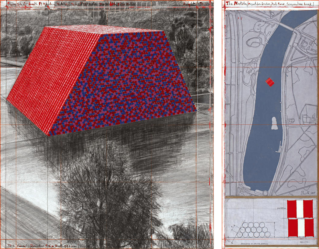 Bulgarian artist Christo to install a red floating temporary sculpture in London's Hyde Park