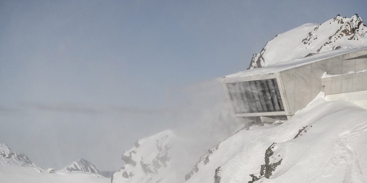 James Bond Museum seamlessly blended in the summit of Gaislachkogl Mountain in Austria