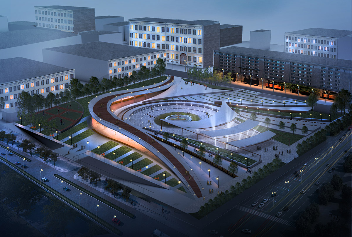 Studio Eiraji reveals its competition proposal for Independence Square in Podgorica, Montenegro