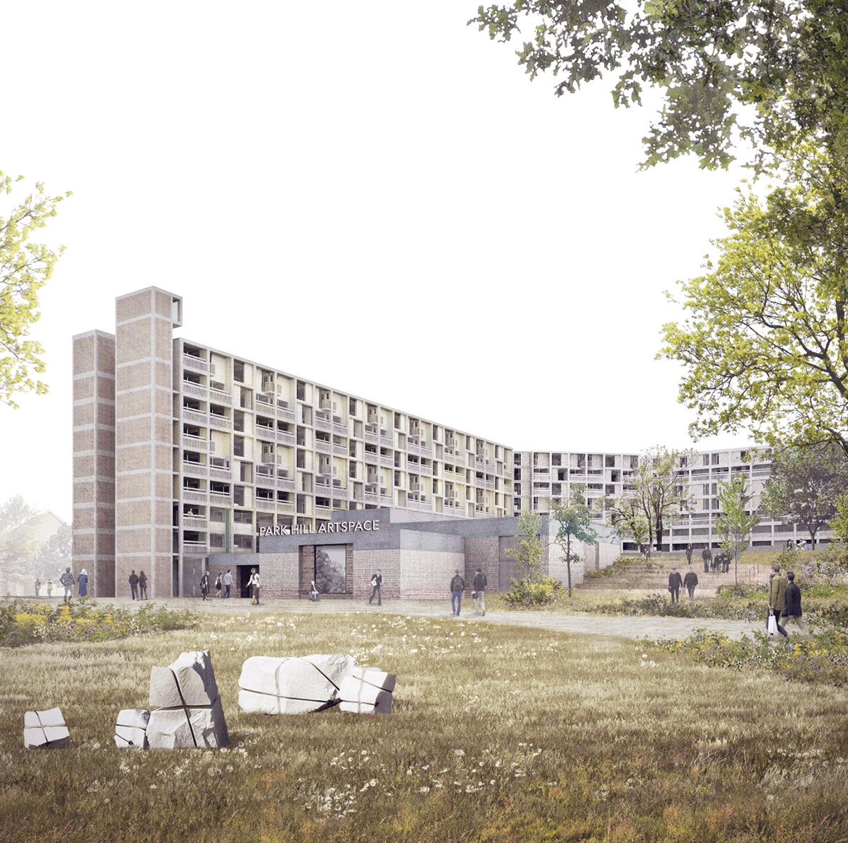 Carmody Groarke's plans approved for Park Hill Art Space in Sheffield
