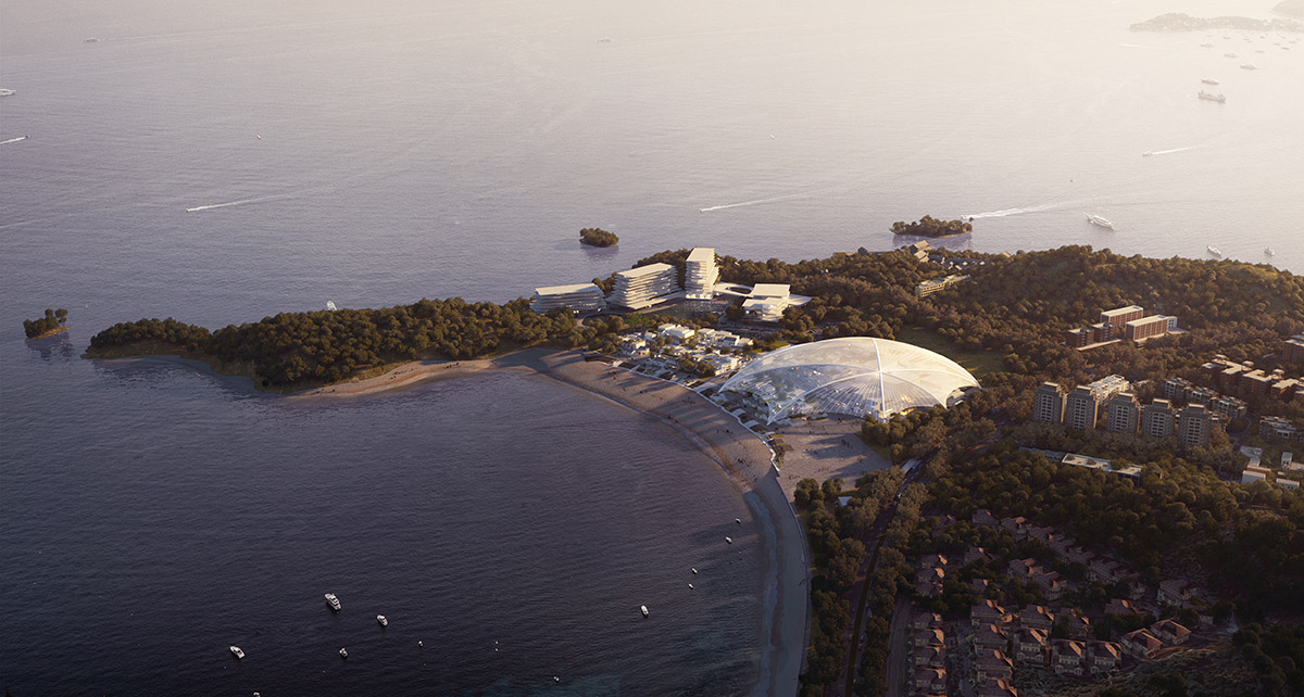 MAD unveils design for renewal of historic Yinkeng Village under a floating large dome