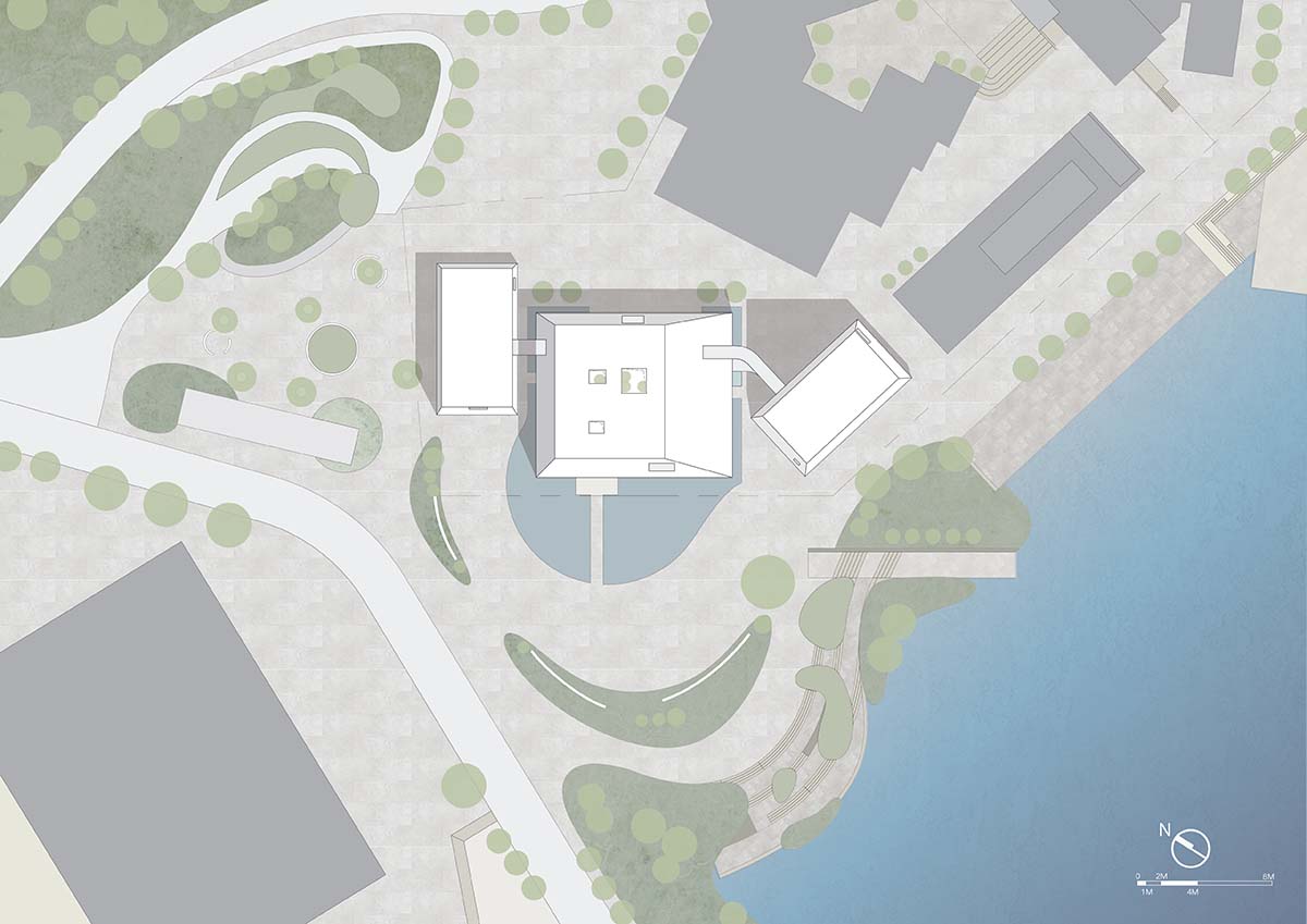 Wutopia Lab built an art gallery enveloped by Ferrari membranes to resemble