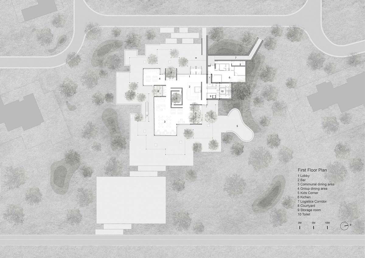 Vector Architects completes restaurant with bold &ldquo;dispersed&rdquo; concrete canopies in China