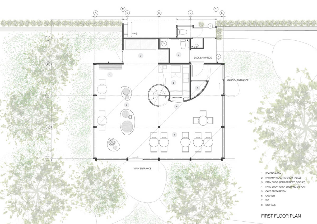 NitaProw designed an elegant transparent beauty shop within coconut trees of  Thonglor in Bangkok