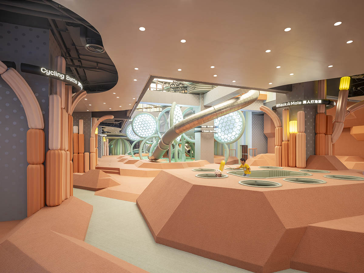 waa creates artificial land for a sports centre that acts like