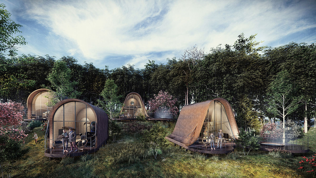 Melike Altınışık Architects unveils eco-friendly holiday resort with undulating timber roofs