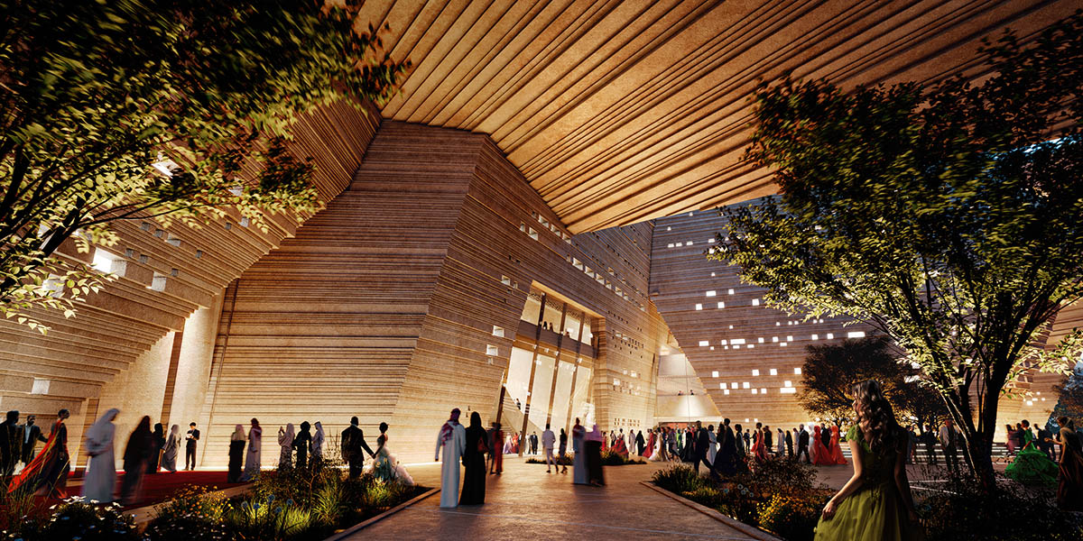 Snøhetta unveils opera house for Saudi Arabia referencing to traditional Najdi architecture