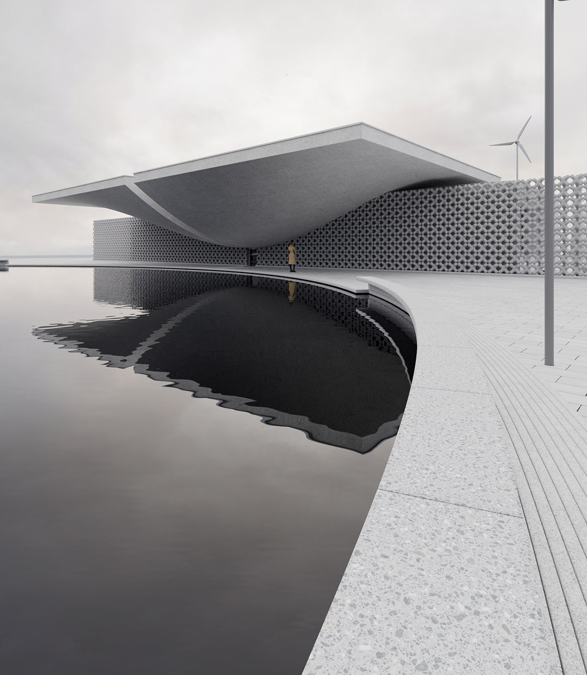 Makhno Studio proposes visitor centre with bulbous volume on Dnipro embankment, Ukraine 