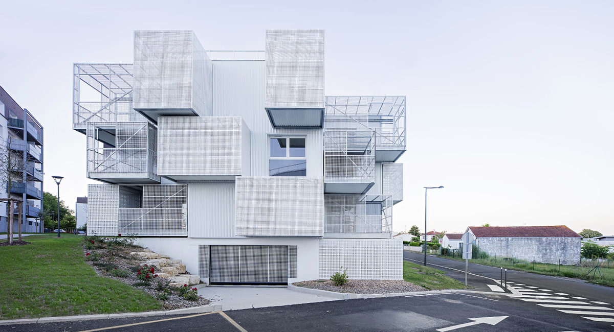 A new social housing project made of stack of metal boxes offers a new way of living  in France