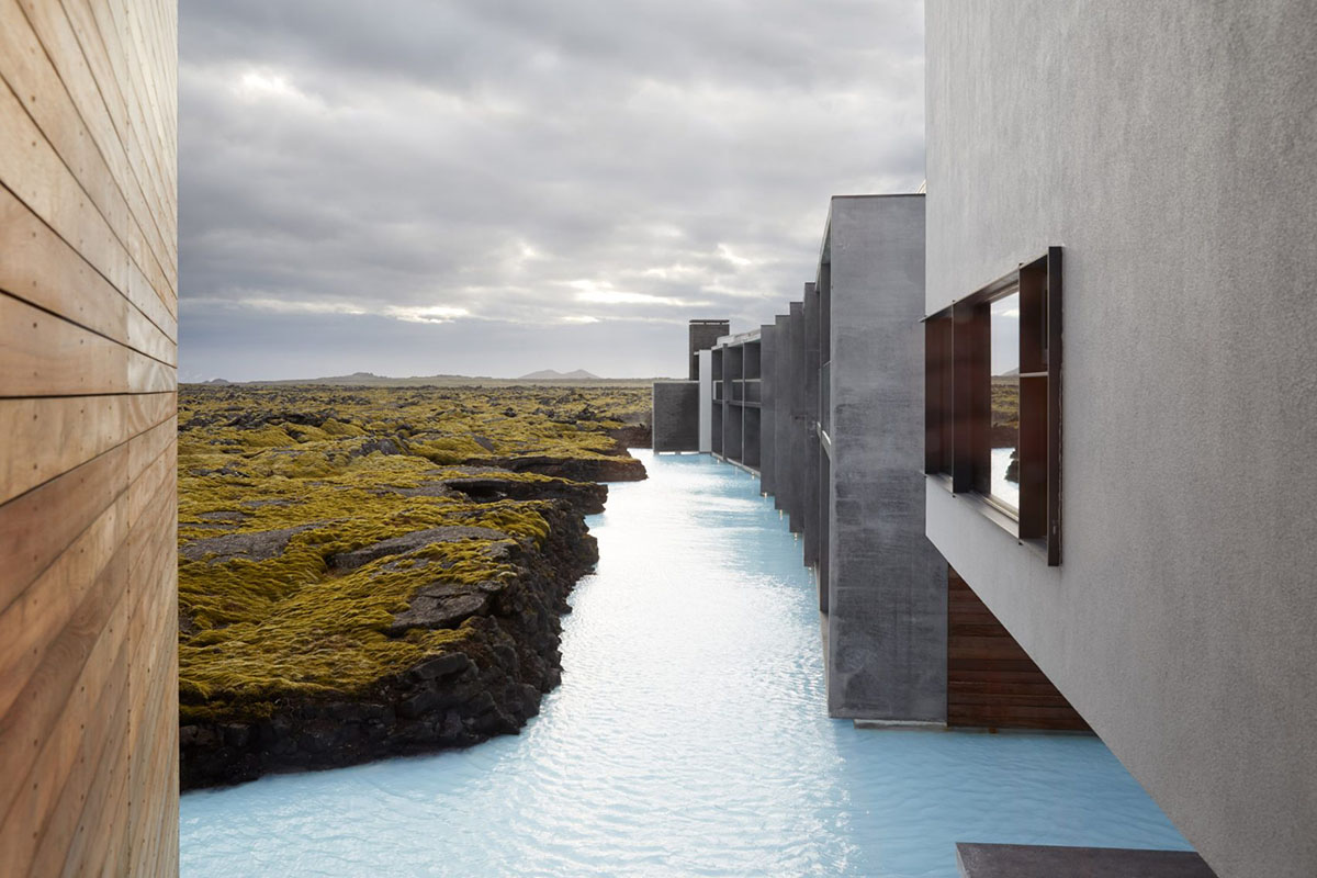 Basalt Architects completes Blue Lagoon Hotel among natural rock formations in Iceland