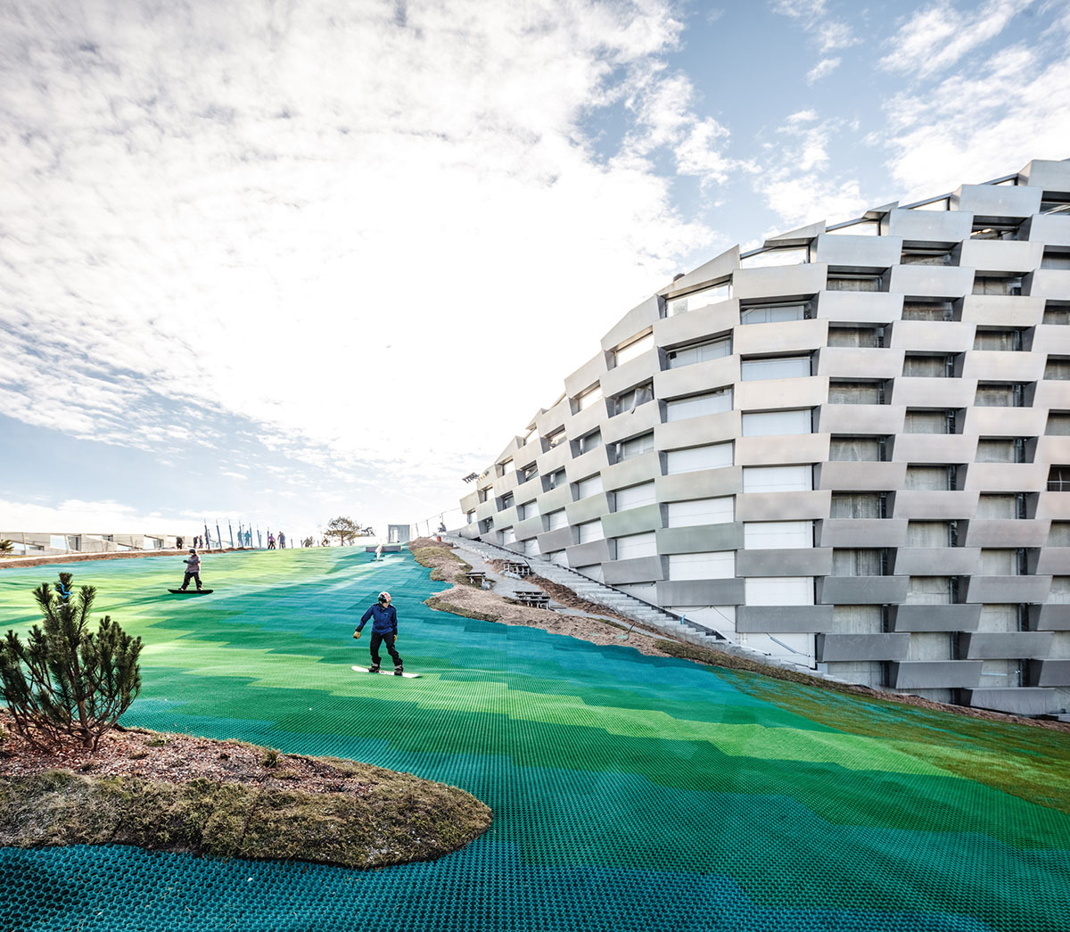 Latest photographs show BIG's 500-metre-long ski slope on Copenhill is under construction