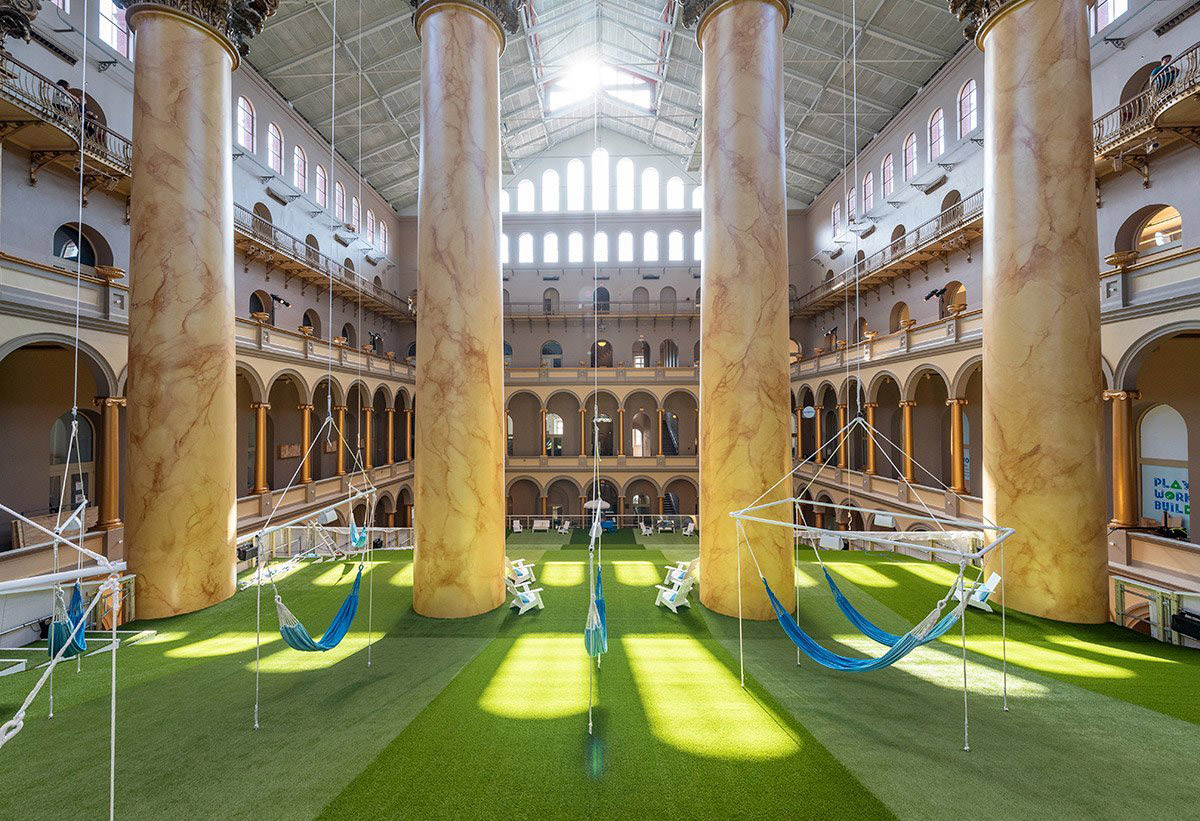 Rockwell Group's LAB invades National Building Museum's Great Hall with summertime icons