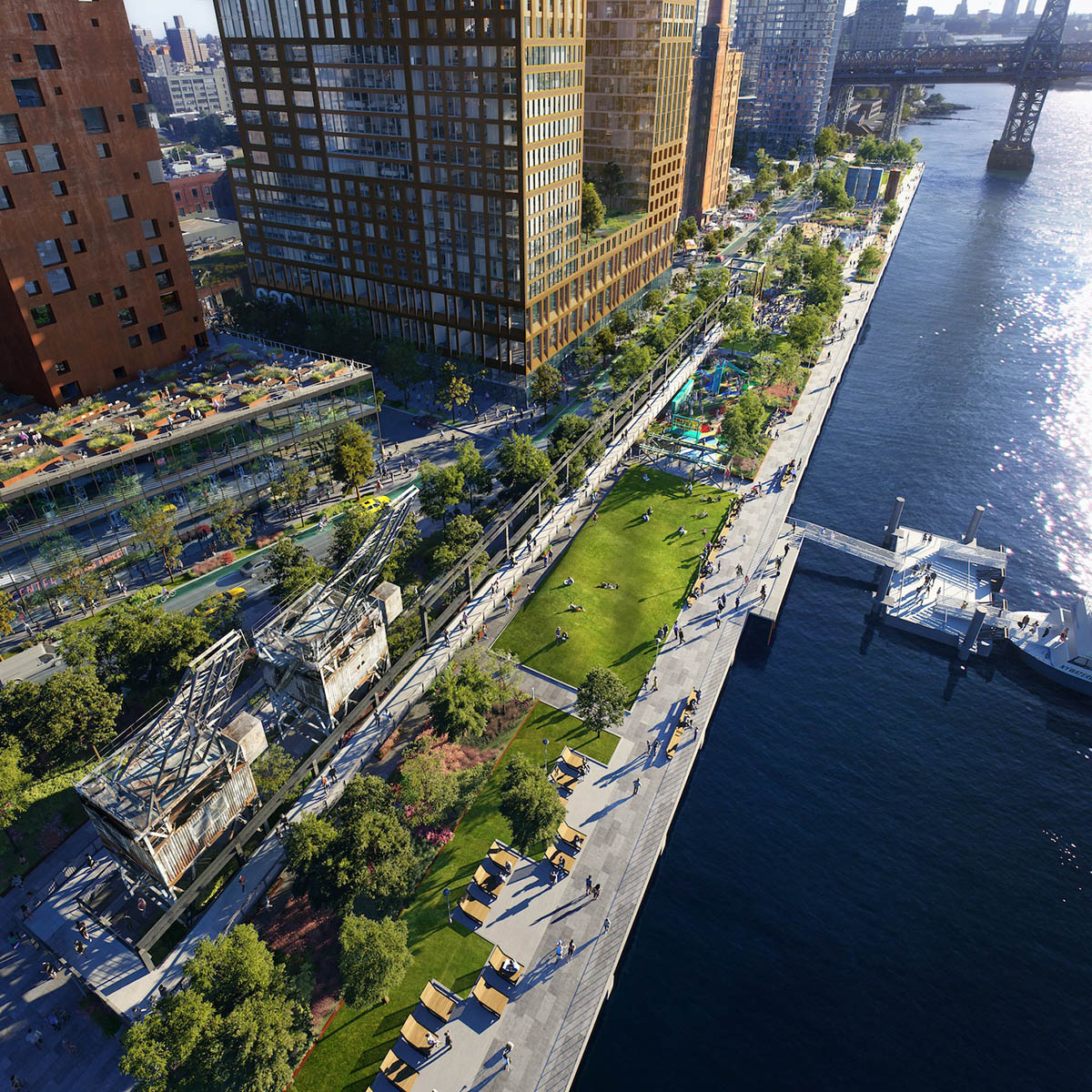 New images revealed for Domino Sugar Factory’s 11-acre park in Brooklyn