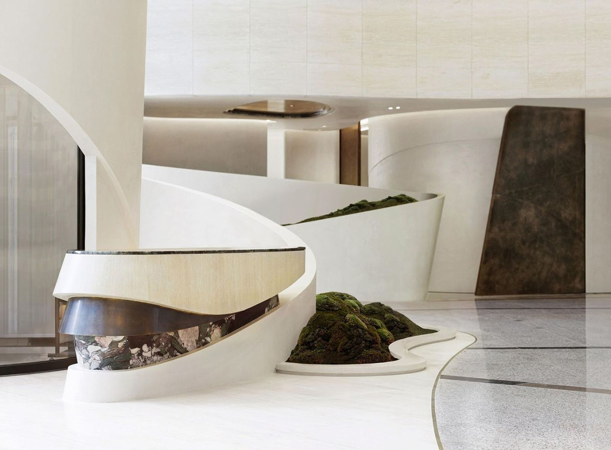 NCDA creates undulating and smooth surfaces in a waiting area in Hong Kong