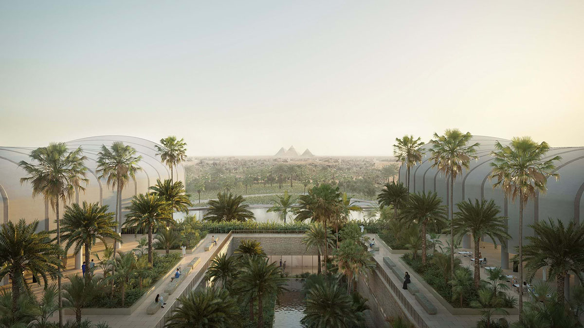 Foster + Partners' Cairo hospital, featuring warm colours and shell-like roofs, starts construction