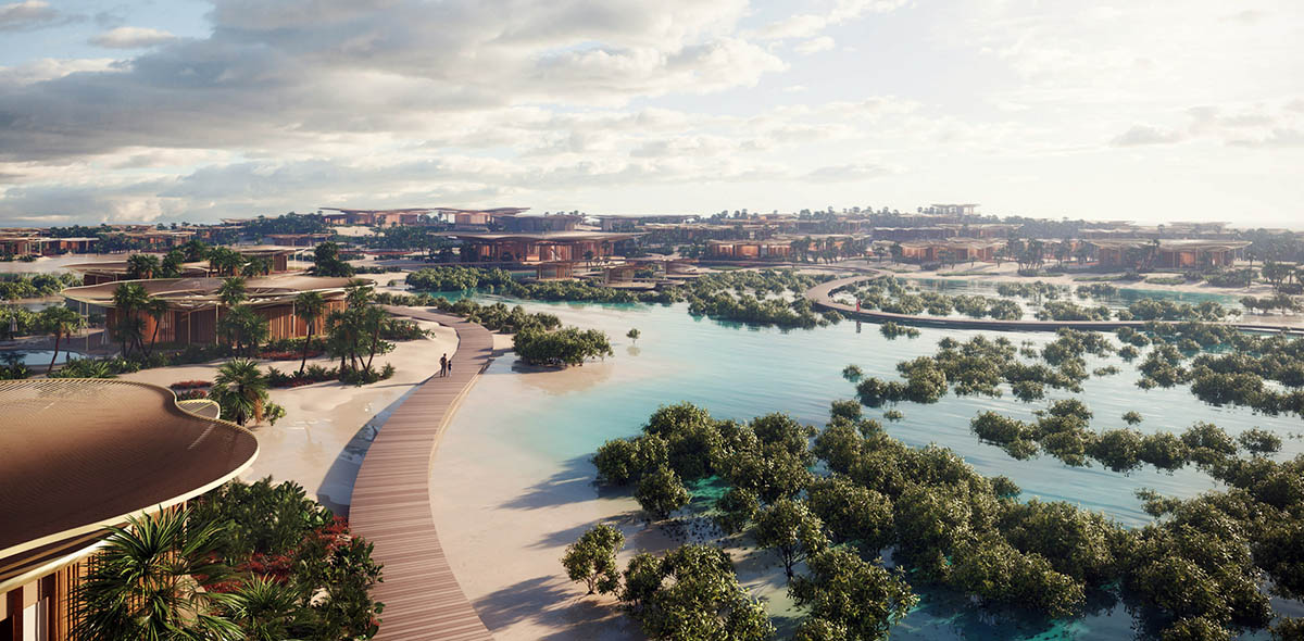 Foster + Partners designs Coral Bloom resort on Saudi Arabia's Shurayrah island