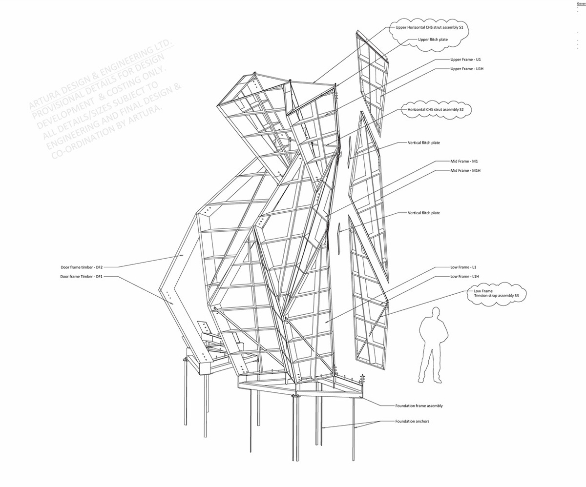 Studio Morison creates dusty pink pineapple-like pavilion in historic Berrington Hall’s garden