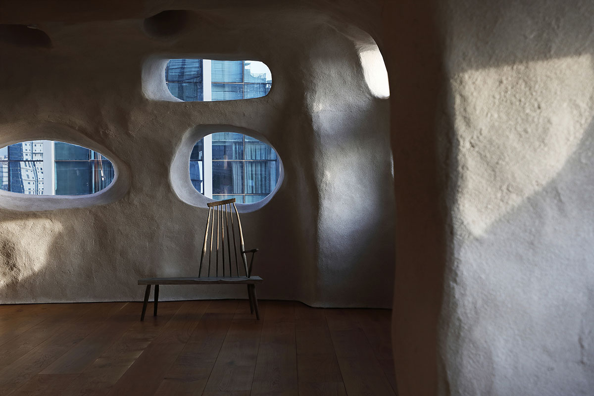 Pilates studio by Wanmu Shazi creates cave-like experience with amorphous interiors in Xiamen