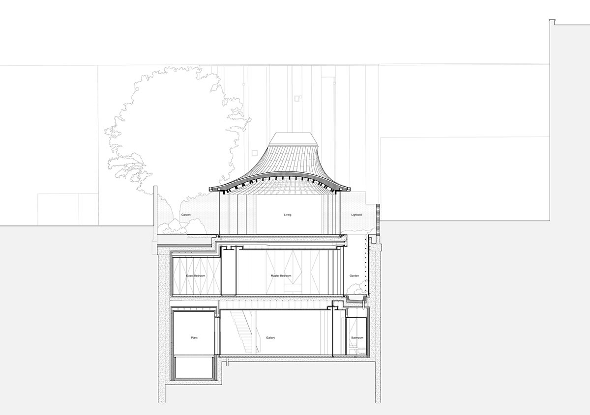 Gianni Botsford Architects transforms dilapidated bungalow with a giant copper clad roof in London