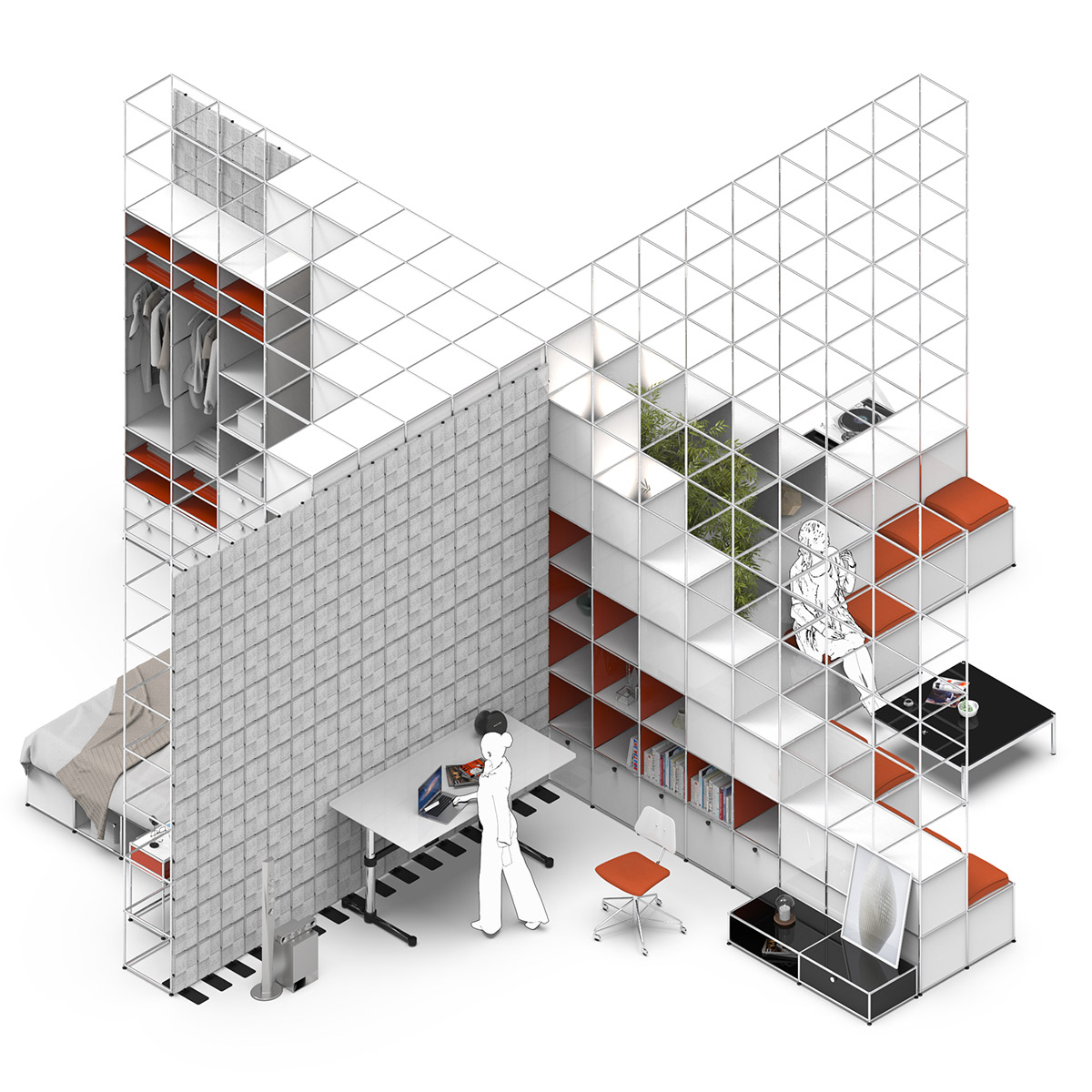 MEAN* designs cross-shaped modular unit to expand work-live scenarios for young professionals