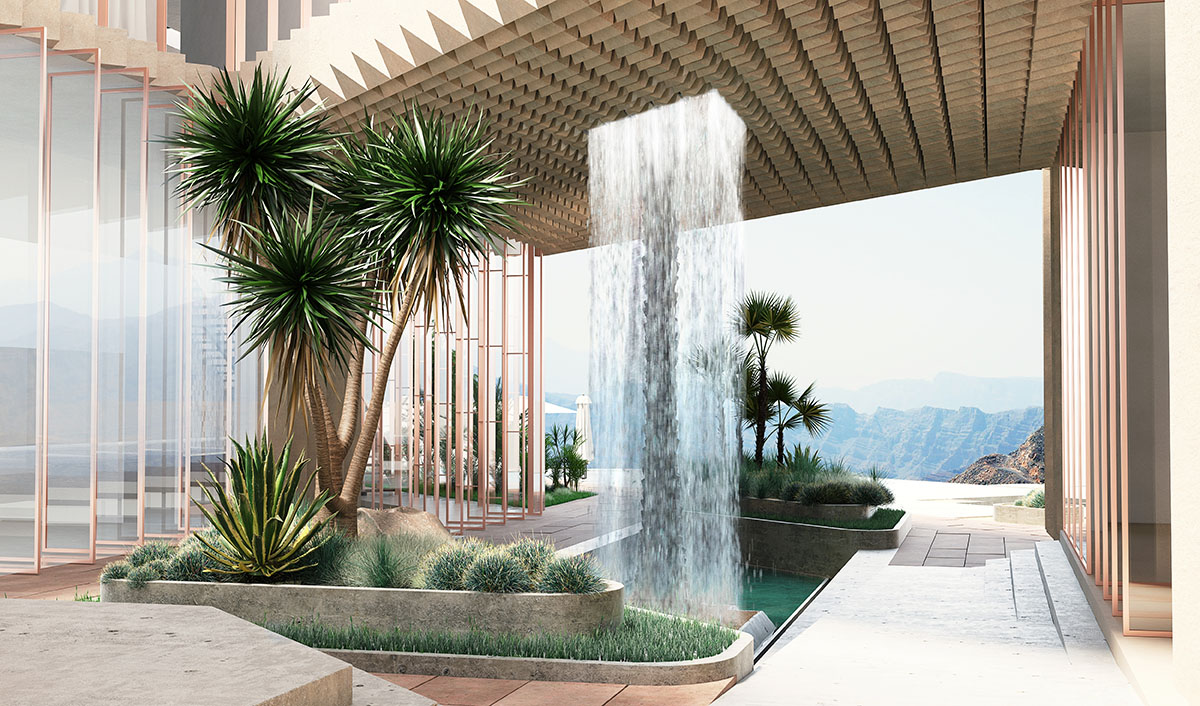 MEAN* designs retreat with sculptural limestone façade to escape from busy city life in UAE