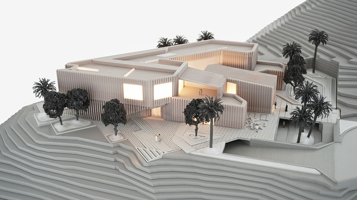 MEAN* designs retreat with sculptural limestone façade to escape from busy city life in UAE