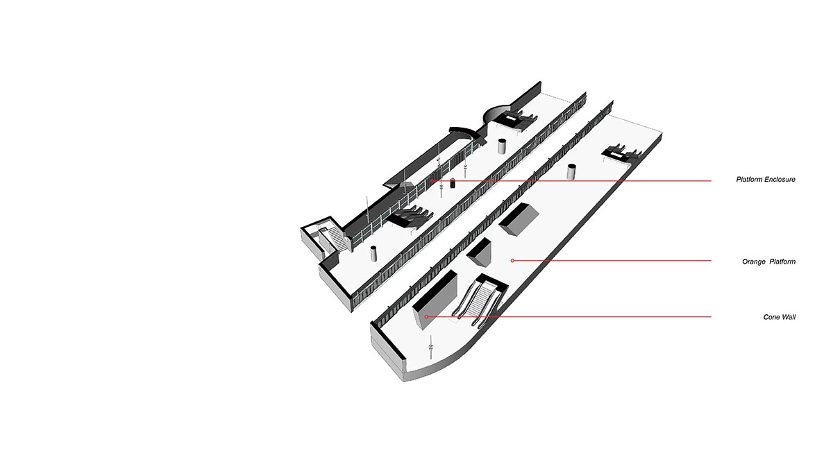 Snøhetta built a station that features a mirror-like overhang structure in Riyadh
