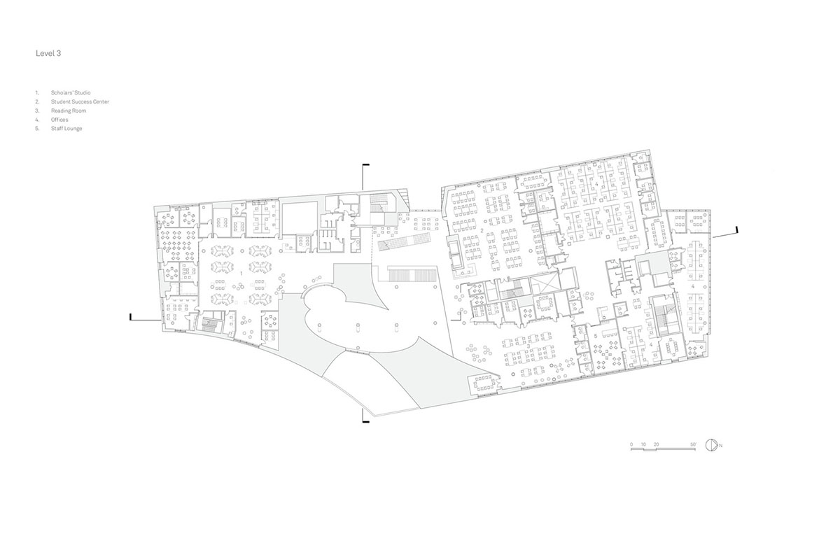 Snøhetta completes the Charles Library with grand wooden arched entrance in Philadelphia