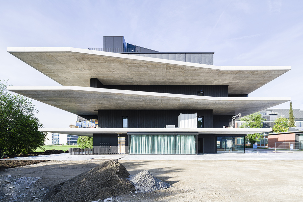 A residential module built from fully waste and recycled materials opened in Switzerland