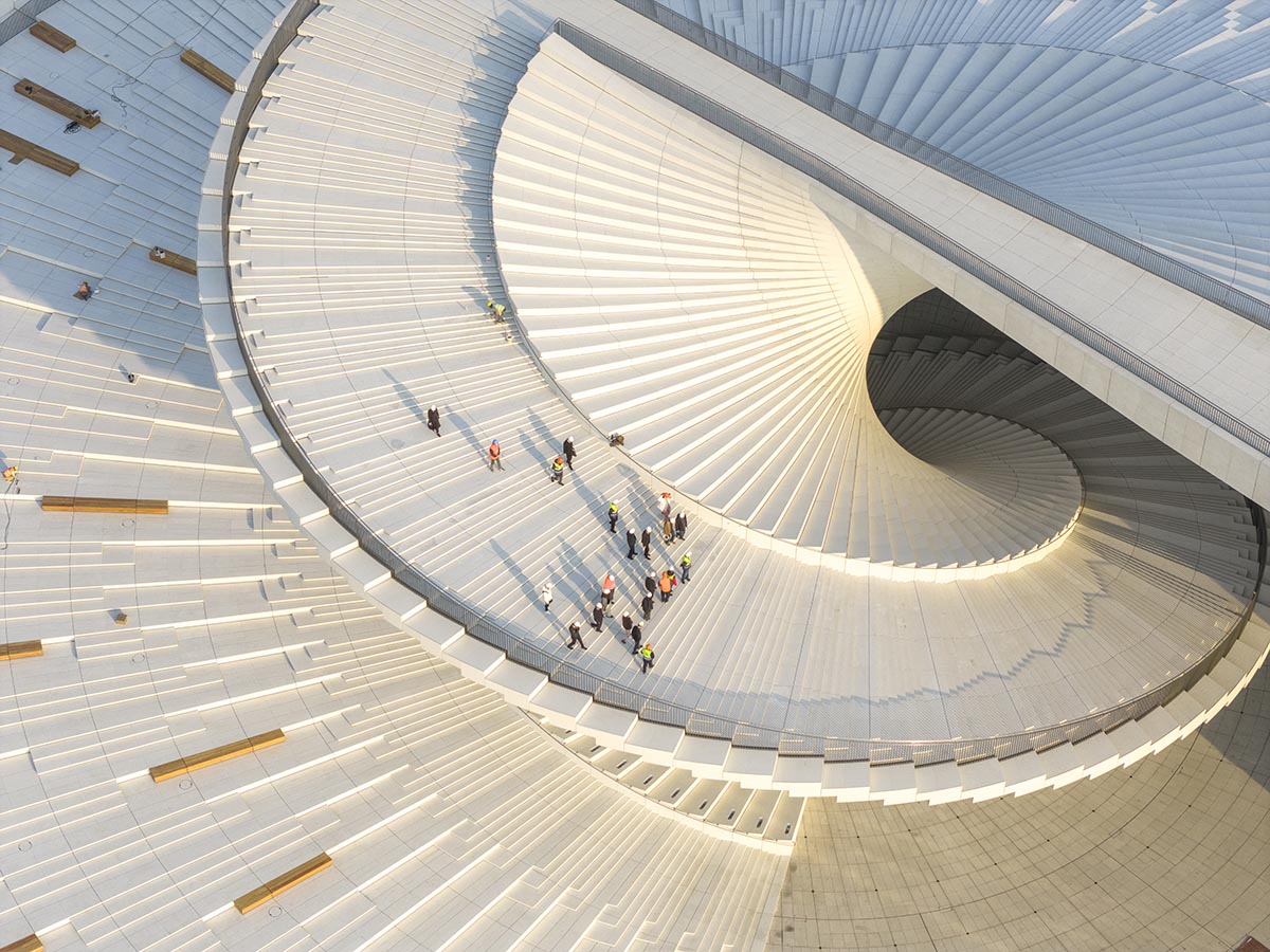 Sn&oslash;hetta's Shanghai Grand Opera House nears completion