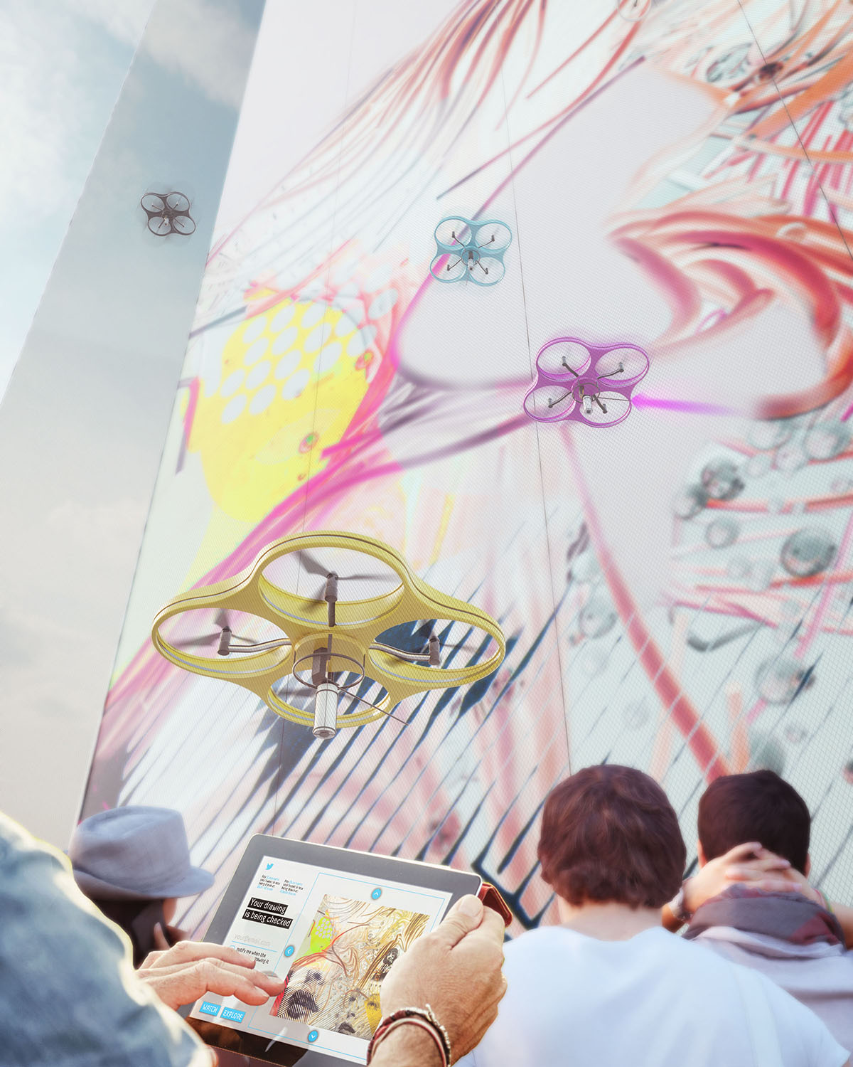Carlo Ratti Associati reveals new Paint system using drone formations for urban facades
