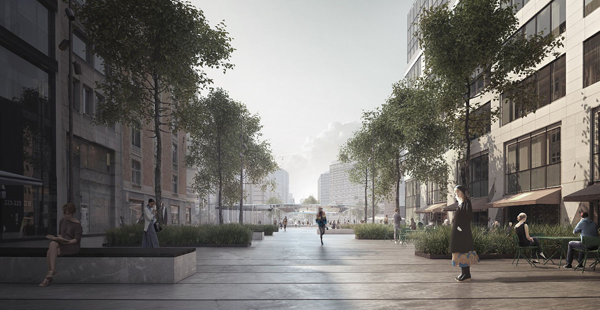 COBE transforms former roundabout into an urban agora to design entrance to EU in Brussels