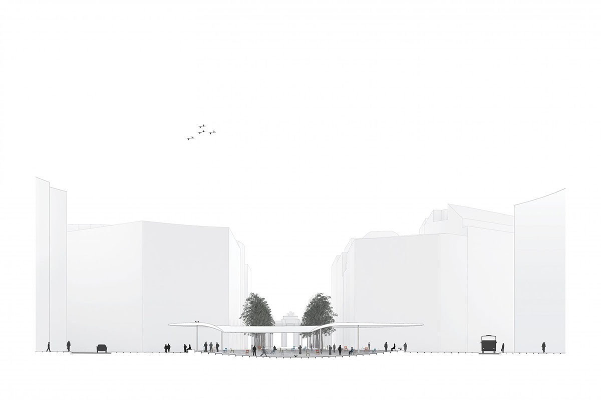 COBE transforms former roundabout into an urban agora to design entrance to EU in Brussels