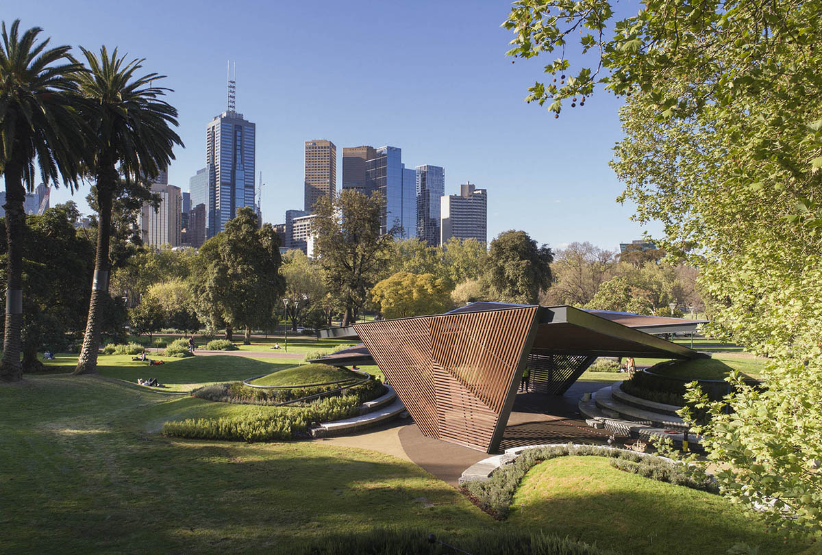 Carme Pinós' 2018 MPavilion opens in Melbourne