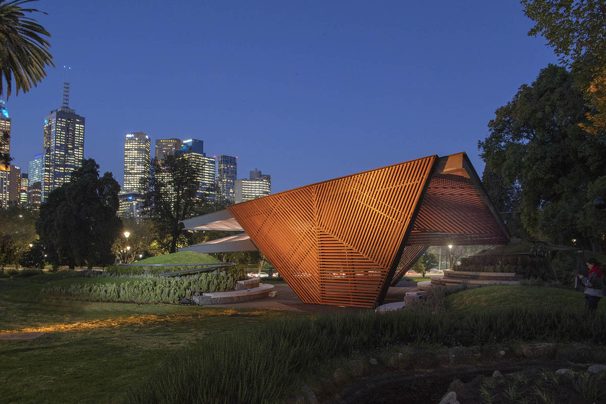 Carme Pinós' 2018 MPavilion opens in Melbourne