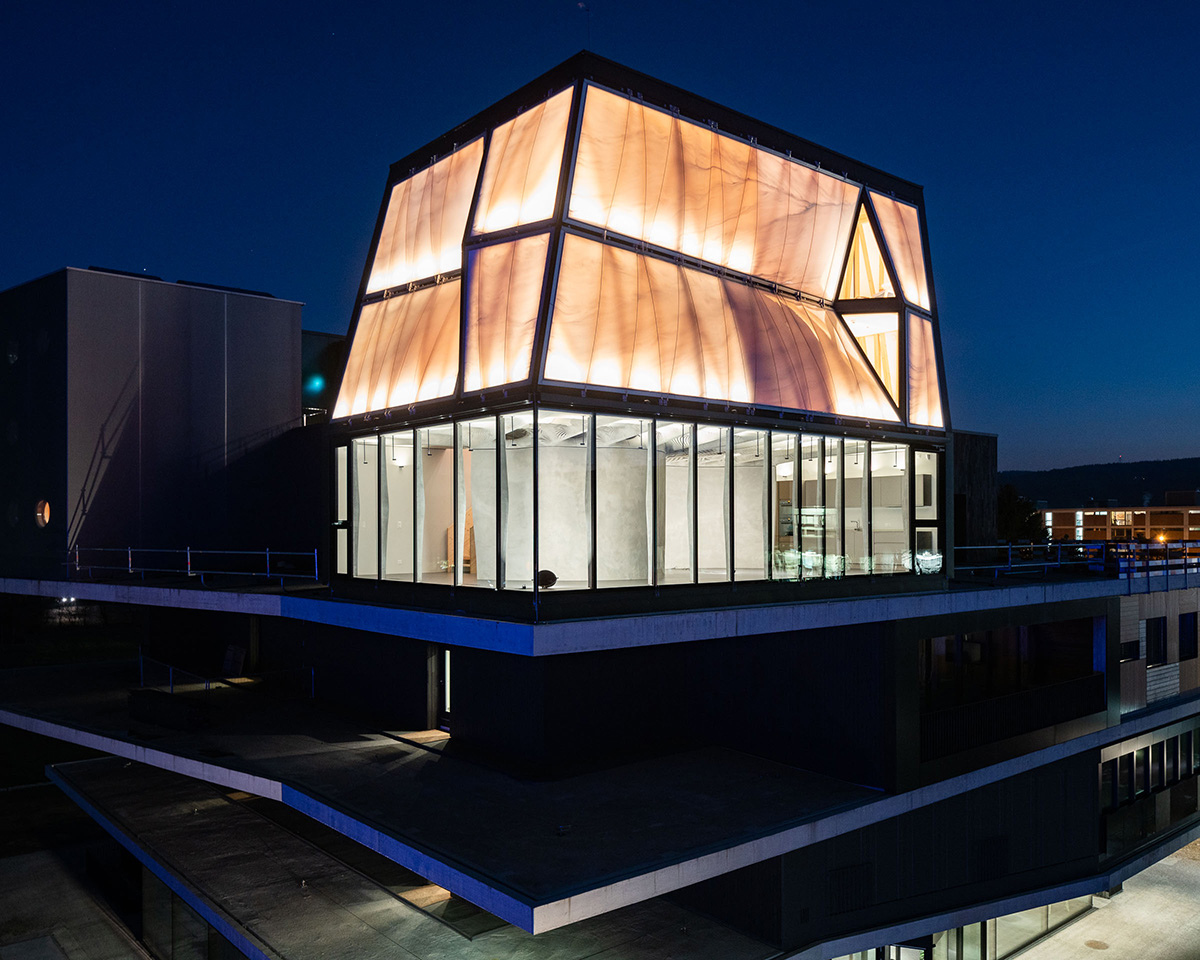 A residential module built from fully waste and recycled materials opened in Switzerland