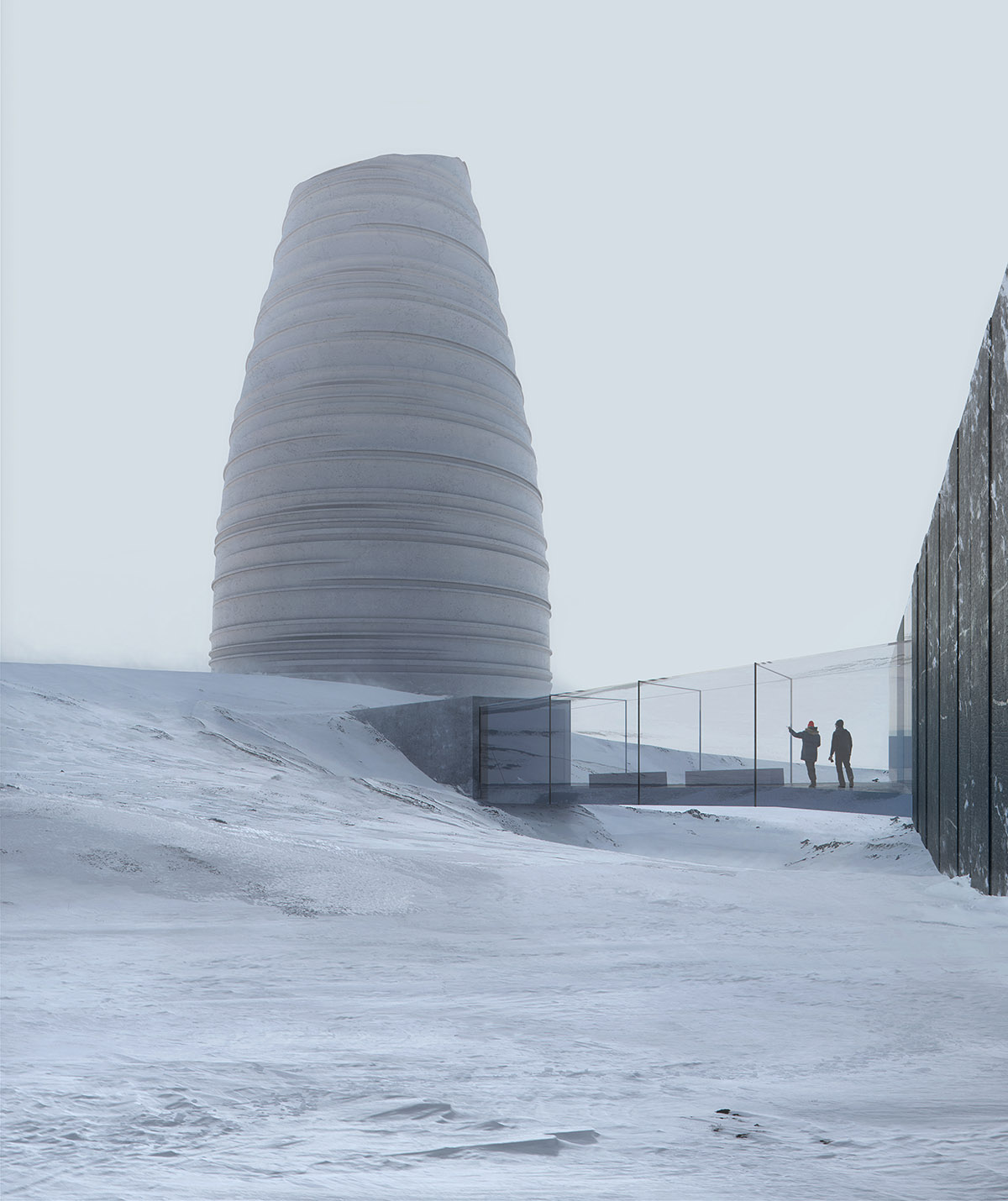 Snøhetta designs visitor center for Arctic Preservation Storage in Svalbard