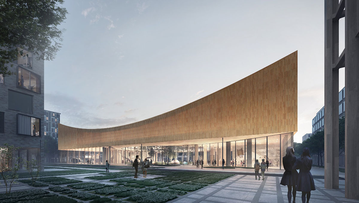 COBE wins competition to design Science Center with solar-celled and concave roof in Sweden