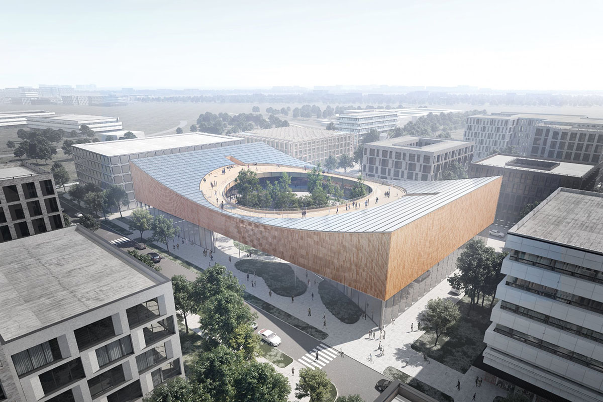 COBE wins competition to design Science Center with solar-celled and concave roof in Sweden