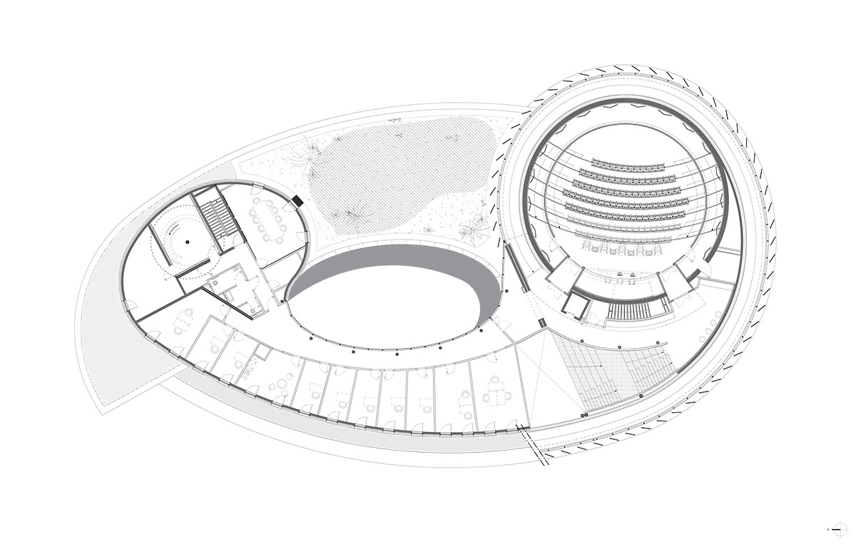 Snøhetta completes elliptical planetarium and observatory in northern France