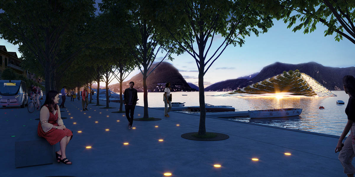 Carlo Ratti Associati's new floating garden brings alternate mobility system to Swiss city Lugano