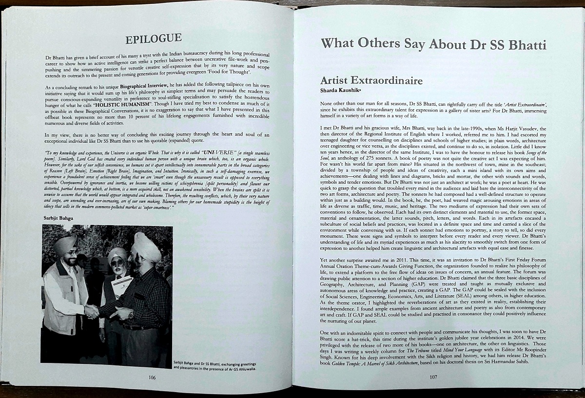 A New Book titled Dr. SS Bhatti: Biographical Conversations authored by Sarbjit Bahga launched