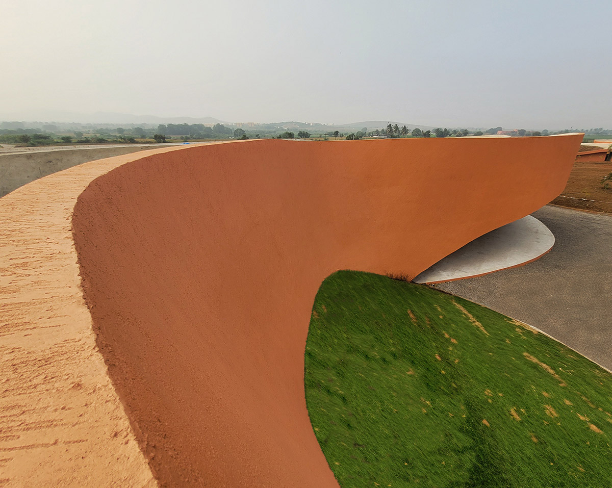 sP+a completes India's new arts centre, Hampi Art Labs, with sinuous concrete volume