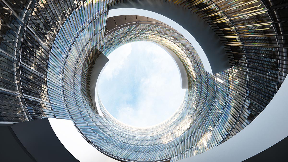 Sn&oslash;hetta and BIAD envision Beijing Art Museum with lens-like, rippled facades