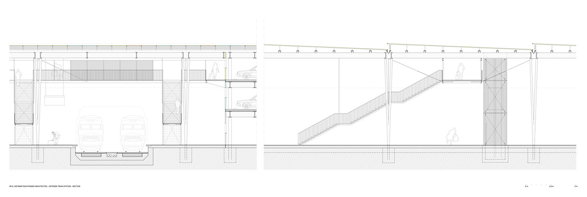 Dietmar Feichtinger Architectes creates large green canopy for Oostende station in Belgium