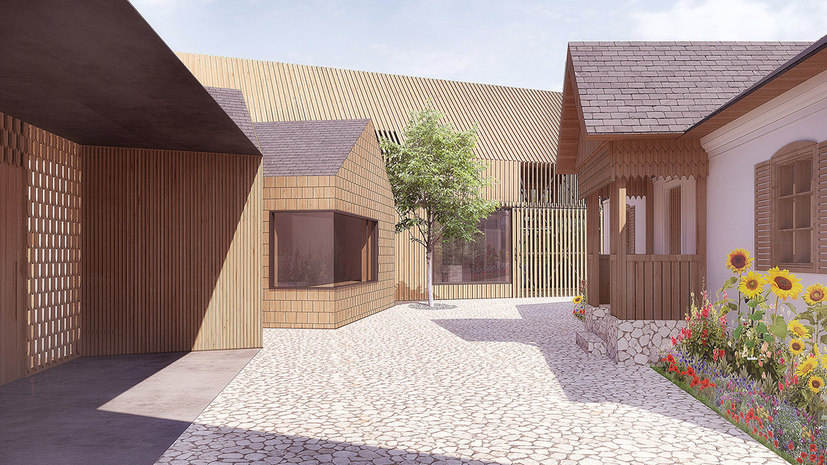 BXBstudio designs Polish Farmhouse with interlocked structures