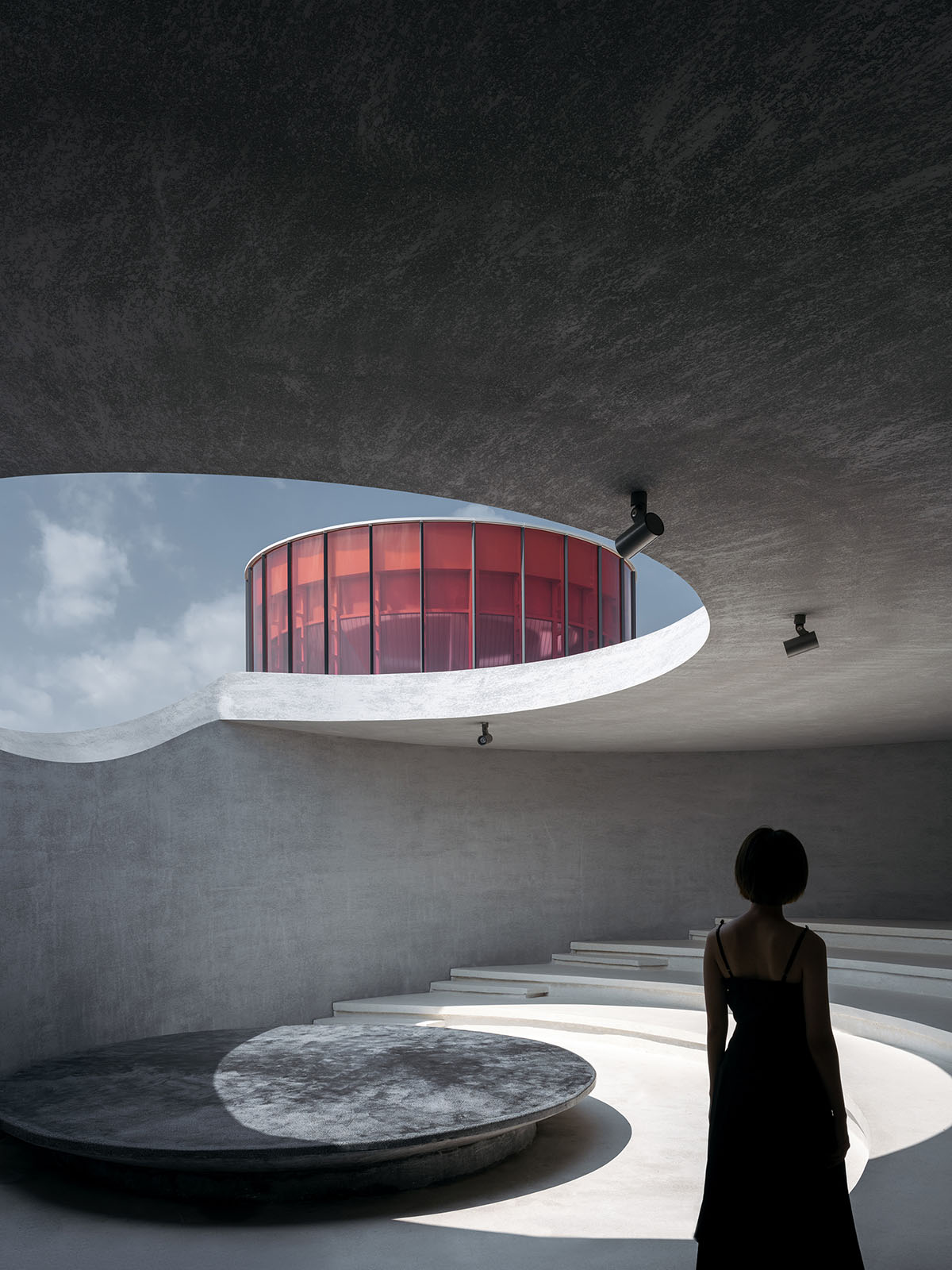 Circular, oval and square volumes form art museum designed by Wutopia Lab in China 