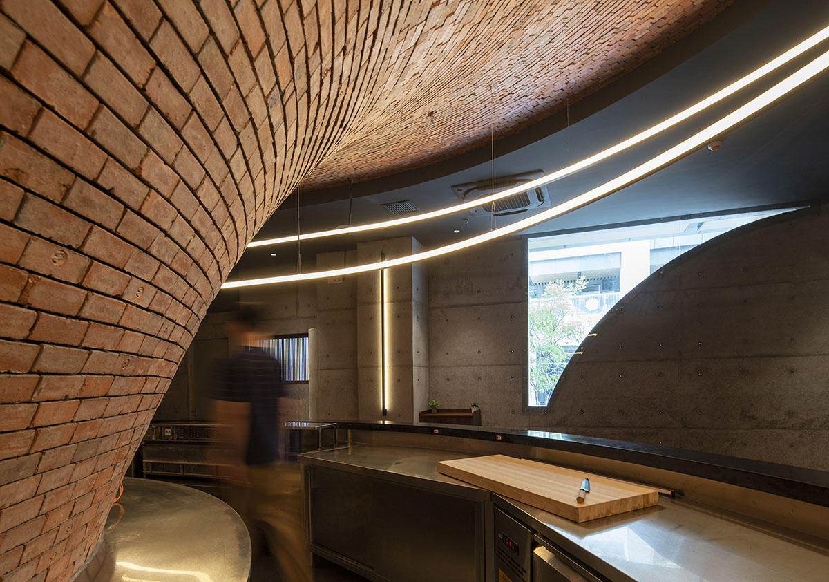 bigER club design built restaurant with valued brick walls in Shenzhen